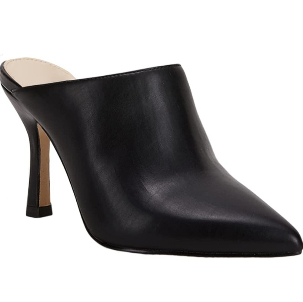 Reoplty Womens Mule Heels Sandals Pointed Closed Toe. 7.5 - 3" Heels.
